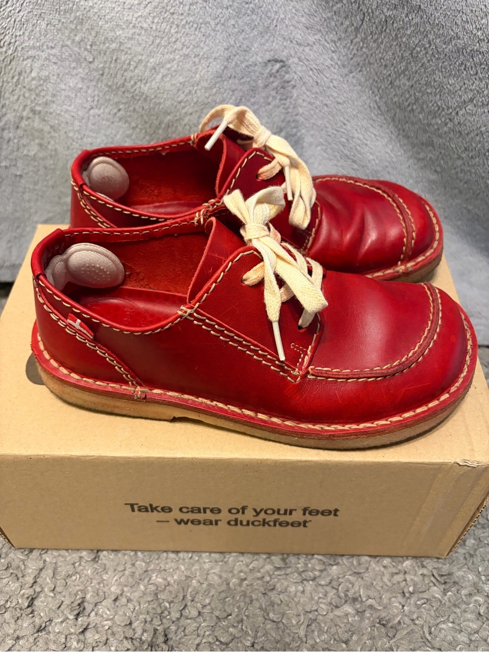 Duckfeet Fyn Red Leather Oxfords/Loafers shoes EU39 Women’s 8.5-9